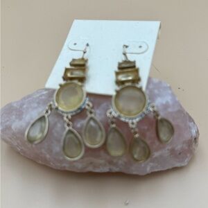 Gold-Tone Dangle Teardrop Earrings  81